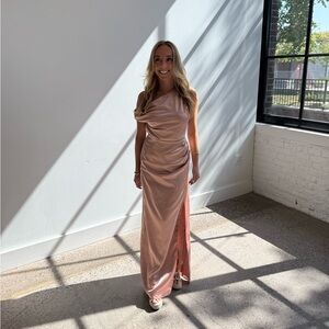Pink off the -Shoulder Gown